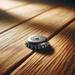 DALL·E 2024-02-24 11.34.32 - A close-up photo of a beer bottle cap, lying on a wooden table. The cap should be slightly used, showing signs of being opened, with a visible brand l.png